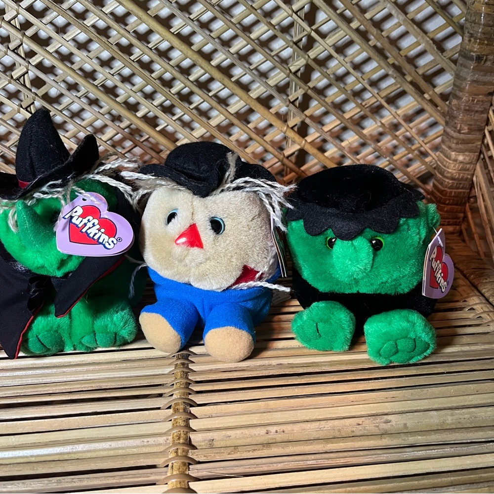 Swibco Puffkins Collection - Halloween theme plush stuffed animal bundle - Picture 2 of 10